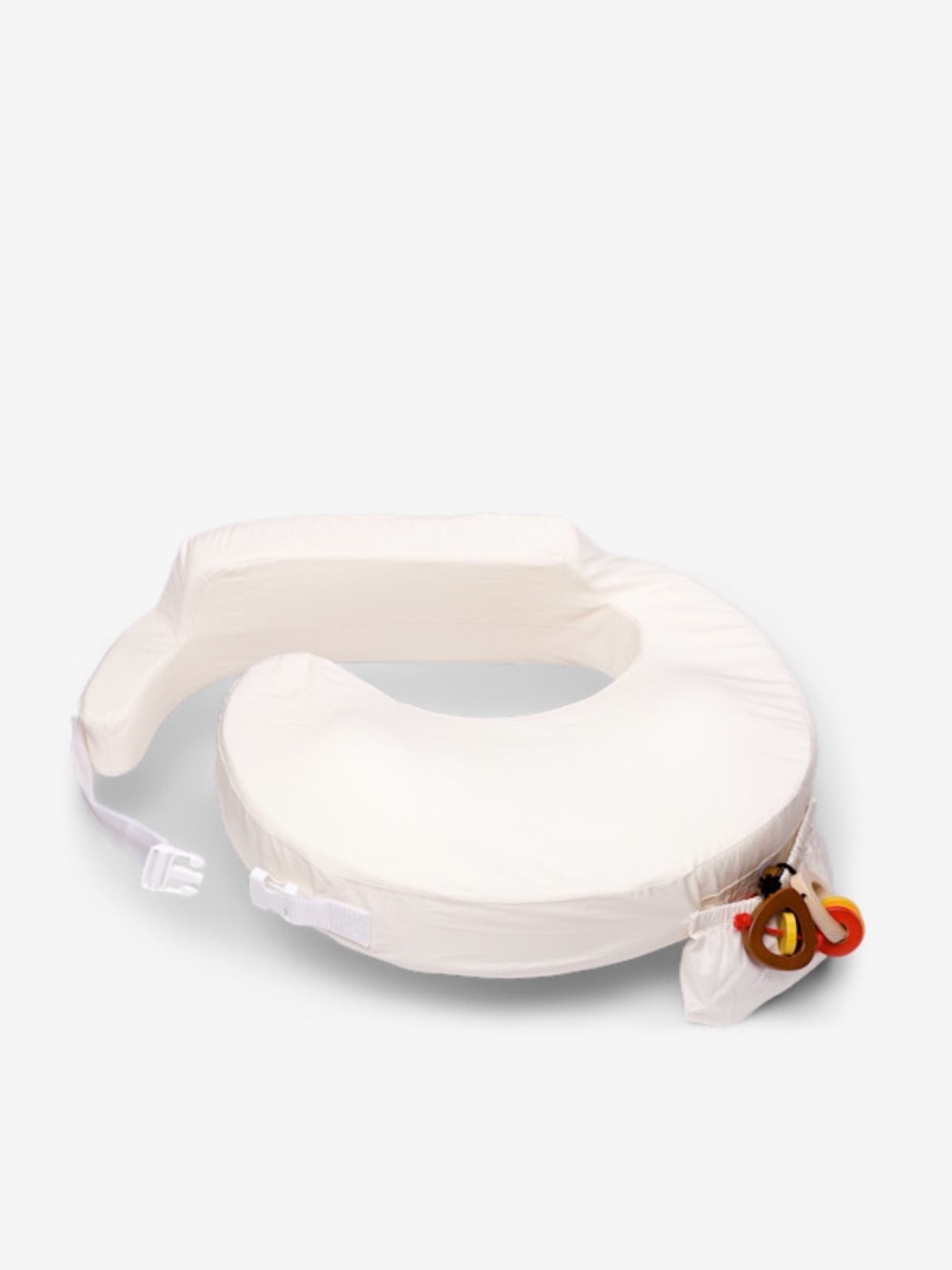 Cream Nursing Support Bib Pillow with Toy Loop - Unbranded